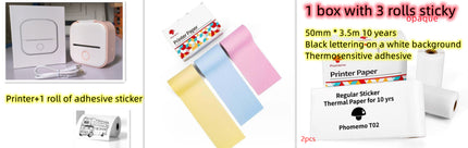 Mini Portable Thermal Printer - Wireless Bluetooth Pocket Printer for Photos, Study Notes & Labels - Inkless Mobile Photo Printer for iOS & Android