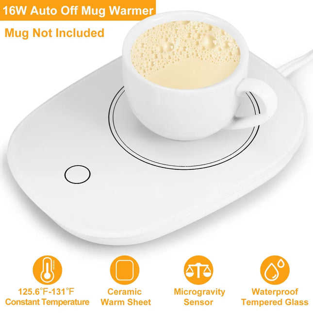 Smart Coffee Mug Warmer with 3 Temperature Settings – Digital Display & Auto Shut-Off Cup Heater for Desk