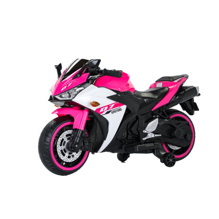 12V Kids Electric Ride-On Motorcycle with Training Wheels