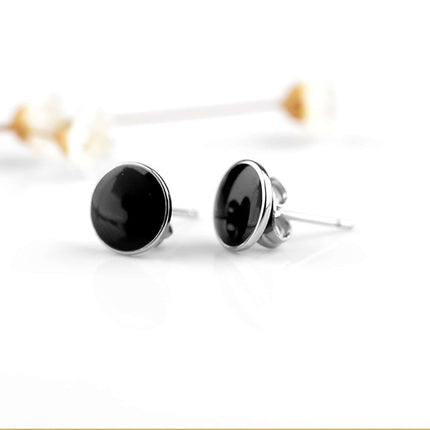 Unisex Stainless Steel Punk Hoop Earrings – Edgy Hip Hop Huggie Earrings for Concerts, Parties & Daily Streetwear