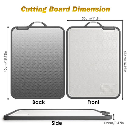 ProPrep™ Multi-Functional Chopping Board – Antibacterial Stainless Steel Surface with Knife Sharpener Handle