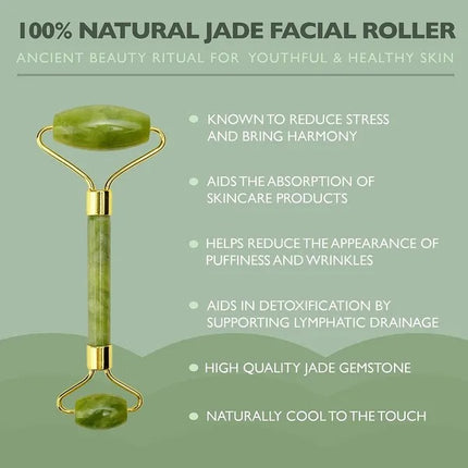 Anti-Puffiness Skin Care Set – Natural Jade Roller & Reusable Cooling Mask