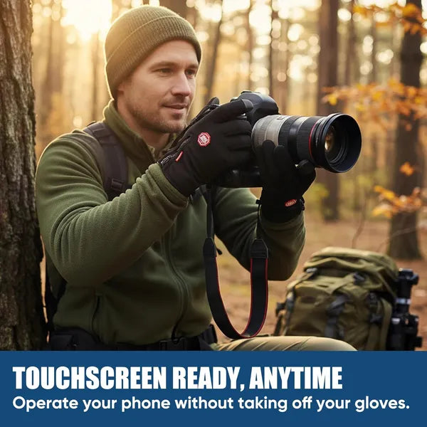 Waterproof Winter Thermal Gloves – Touchscreen Windproof Driving Gloves for Men & Women – Anti-Slip Warm Outdoor Gloves for Cycling, Hiking & Skiing