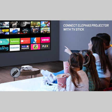 Portable Mini HD Projector – Pocket-Sized Home Cinema Video Projector – Multimedia Movie Player for Kids, Travel, Camping & Indoor Fun