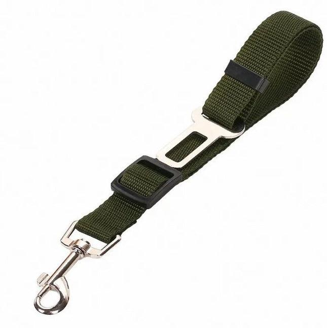 Adjustable Dog Car Seat Belt – Heavy Duty Nylon Pet Safety Lead – Universal Vehicle Seatbelt Attachment for Dogs & Cats