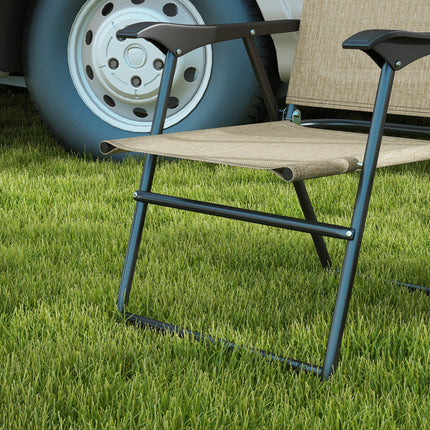 4-Piece Folding Patio Camping Chair Set – Portable Outdoor Seating for Family & Groups – Heavy Duty Steel Frame with Carry Bags
