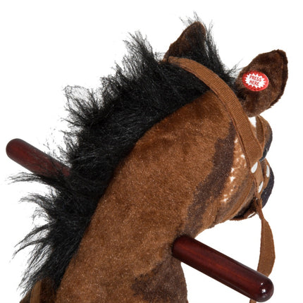 Classic Musical Rocking Horse – Plush Ride-On Toy for Toddlers – Safe Wooden Base with Easy-Grip Handles – Perfect Gift for 18-36 Months