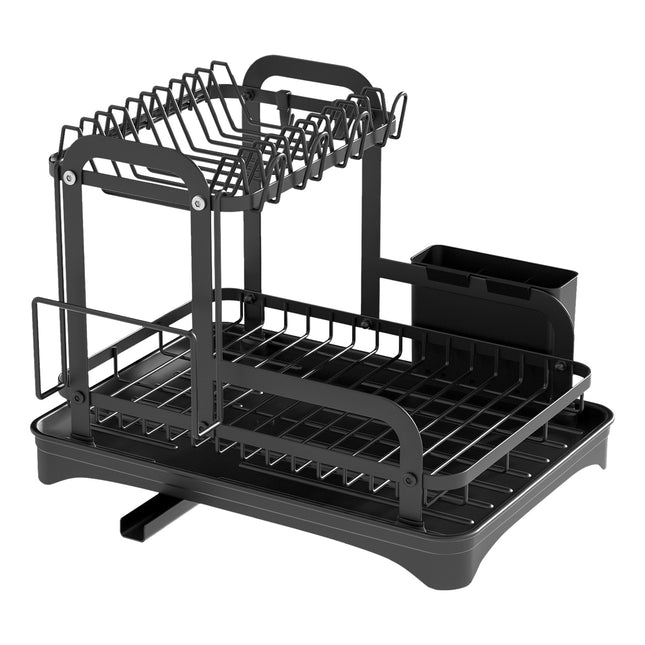 All-in-One 2-Tier Kitchen Dish Drainer – Multi-Functional Storage Rack for Bowls, Plates & Chopping Boards