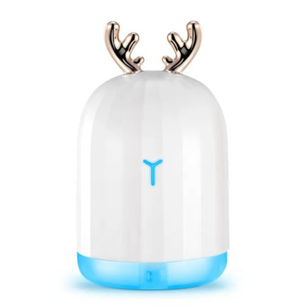 220ml Mini Cool Mist Humidifier – Portable USB Ultrasonic Air Diffuser – Whisper-Quiet Humidifier with 7-Color LED Night Light for Bedroom & Office