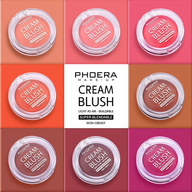 Phoera Luminous Cream Blush – Long-Wear & Moisturizing Color