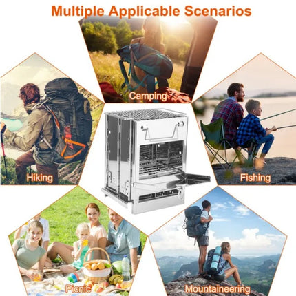 Portable Camping Kitchen Utensil Set – 8-Piece Outdoor Cooking Gear with Compact Travel Case – Grill Accessories for Picnic, BBQ & Hiking