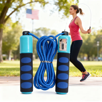 Professional Speed Jump Rope with Counter – Tangle-Free Ball Bearing Skipping Rope – Adjustable Cardio Rope for Boxing & MMA