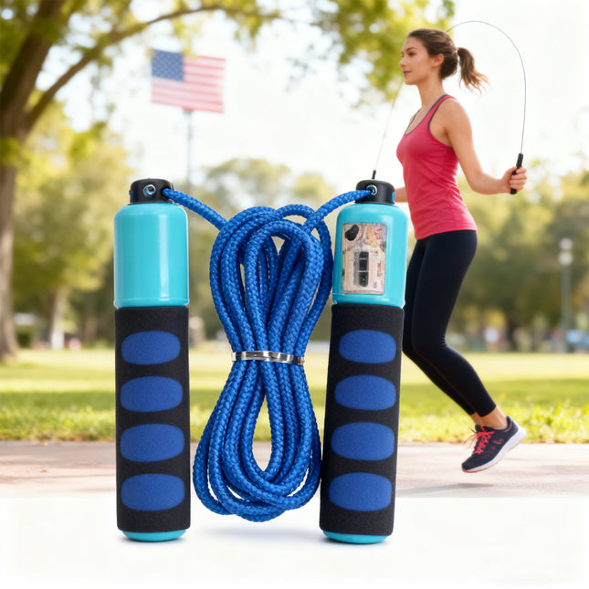 Professional Speed Jump Rope with Counter – Tangle-Free Ball Bearing Skipping Rope – Adjustable Cardio Rope for Boxing & MMA