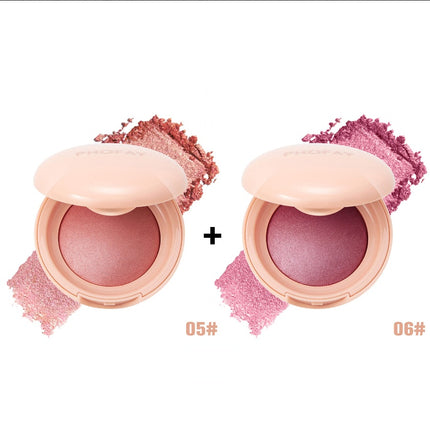 Phofay Silk Glow Powder Blush – 2-in-1 Blush & Highlighter