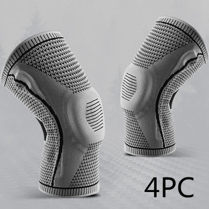 Professional Sports Knee Brace – Silicone Patella Shield & Dual Spring Stabilizers – Compression Knee Sleeve for Basketball, Running & Volleyball