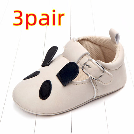 Baby First Walkers – Soft Sole Matte Leather Animal Shoes – Non-Slip Cartoon Infant Loafers for Spring & Fall