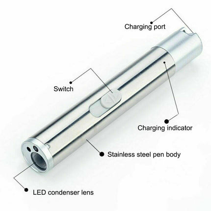 3-in-1 Rechargeable Cat Laser Toy – Red Laser Pointer, White LED Flashlight & UV Light – Interactive Exercise Toy for Cats and Dogs – No Battery Needed