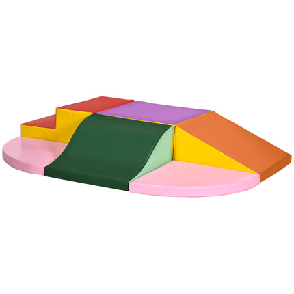 6-Piece Foam Climbing Blocks for Toddlers – Soft Play Set for Climbing, Crawling and Sliding – Indoor Sensory Activity Center for Kids Ages 1-3