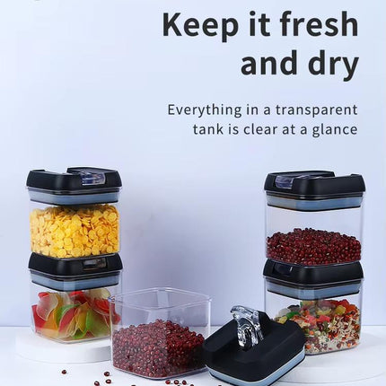 7-Piece Airtight Food Storage Container Set – BPA-Free Clear Pantry Organizers with Locking Lids for Flour, Cereal & Snacks