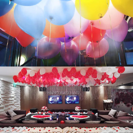 6-Pack LED Light-Up Balloons – Vibrant Multicolor Glowing Balloons for Night Parties, Birthdays & Weddings – Long-Lasting Glow