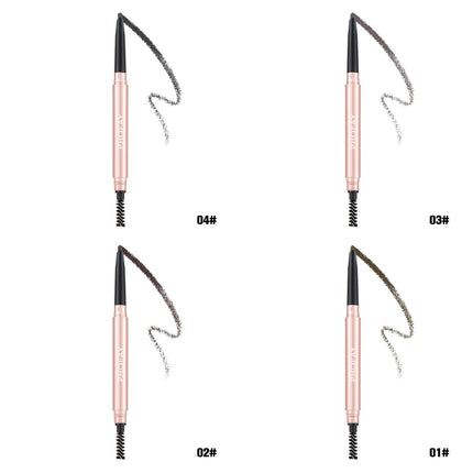 Phofay Ultra-Fine Brow Pencil – Long-Lasting Shape & Blend with Spoolie Brush