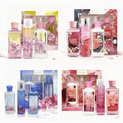 Premium Christmas Fragrance Set – Shower Gel, Body Lotion & Mist Trio