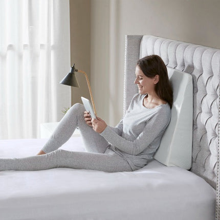 Adjustable Backrest Wedge Pillow – Triangular Reading Pillow for Bed & Sofa – Ergonomic Lumbar Support Cushion with Removable Cover
