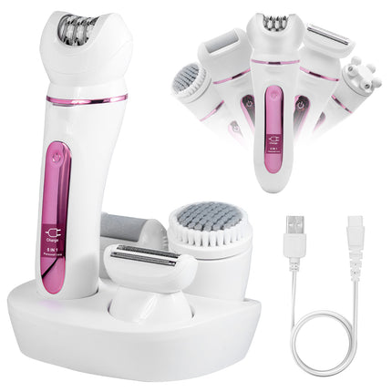 Ultimate 5-in-1 Rechargeable Beauty Set – Epilator, Callus Remover & Massager with LED Display