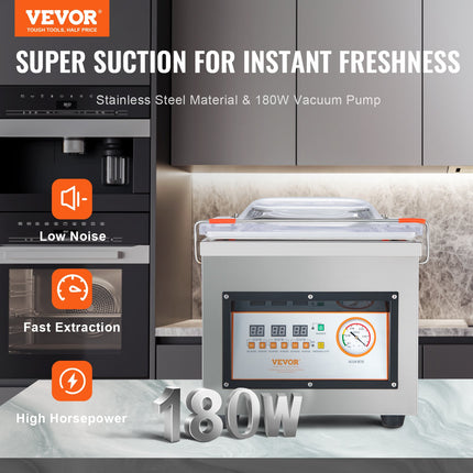 VEVOR Chamber Vacuum Sealer DZ-260C – Professional Packaging Machine for Liquid & Solid Food – Industrial Grade Food Saver