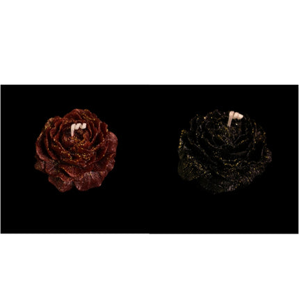 Sexy Low-Temperature Candles – 40°C Safe Melting Wax – Peony & Rose Flower Shape with Gold Gilding – Sensual Romantic Gift for Couples