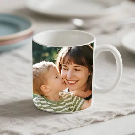 Double-sided custom photo mug for Christmas gifting