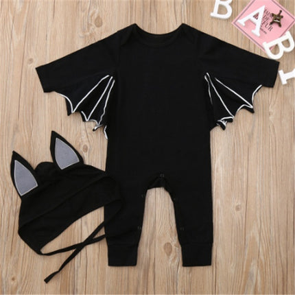 Batman Baby One-Piece Romper with Detachable Cape – Cute Superhero Infant Jumpsuit – Newborn Bat-Hero Costume