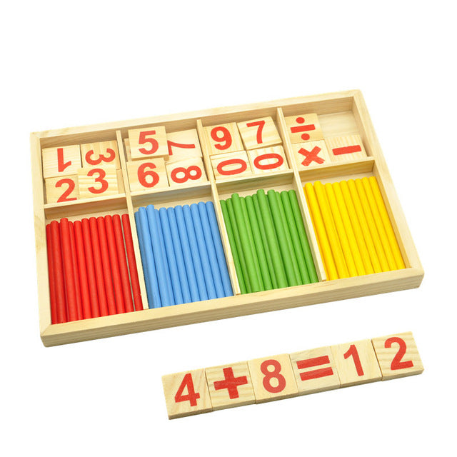 Montessori Wooden Math Toys for Toddlers – 3-in-1 Number Puzzle, Color Sorting & Magnetic Fishing Game – Preschool Early Learning Educational Set