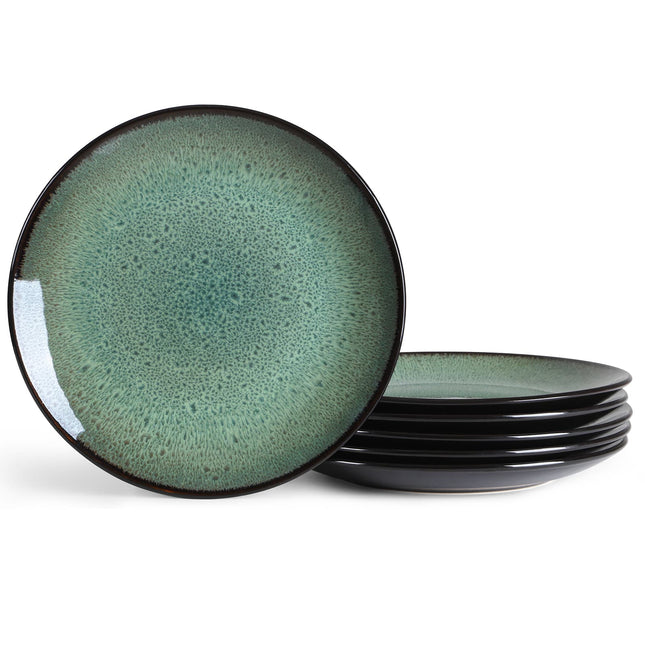 6-Piece Modern Ceramic Dinner Plates – 8-Inch Creative Western-Style Serving Dishes for Steak, Pasta & Salad
