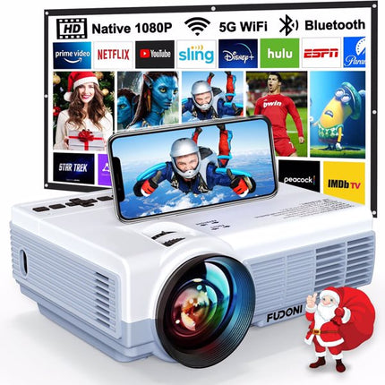 Portable Mini LED Projector – Pocket-Sized Home Cinema Movie Projector – Multimedia Video Projector for Indoor & Outdoor Fun, Compatible with HDMI, USB, Smartphone