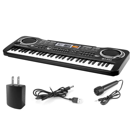 61-Key Digital Music Electronic Keyboard – Electric Piano with Microphone for Beginners – Portable Musical Instrument for Kids & Adults – Learning Mode & Recording