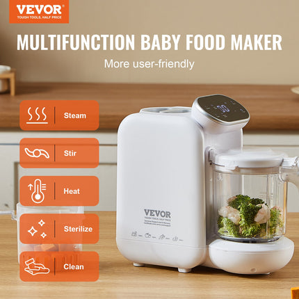 Professional Baby Food Puree Maker – BPA-Free Tritan Steamer Blender – 430W Powerful Food Processor for Healthy Baby Meals