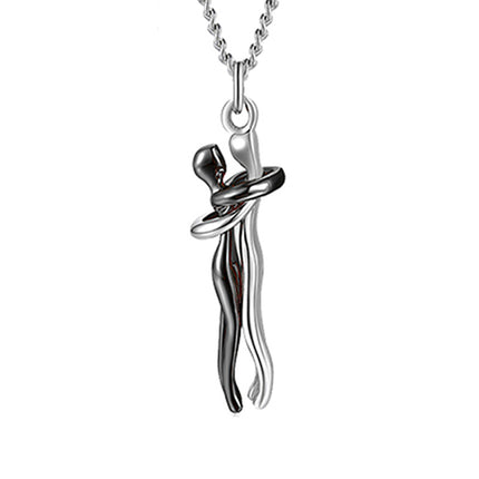 Romantic "Love Hug" Pendant Necklace – Symbolic Couple Jewelry for Lovers – Meaningful Anniversary & Valentine’s Day Gift for Him & Her