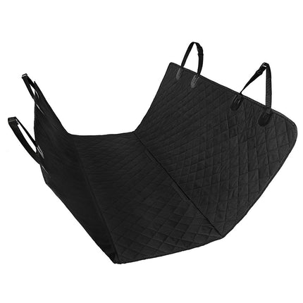 Dog Car Seat Cover with Mesh Visual Window – Waterproof Pet Carrier Hammock – Scratchproof Back Seat Protector with Pockets & Zippers