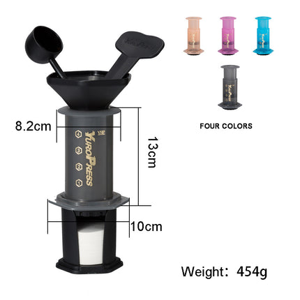 Modern French Press Coffee & Tea Maker – Heat-Resistant Borosilicate Glass – Professional Multi-Filter System