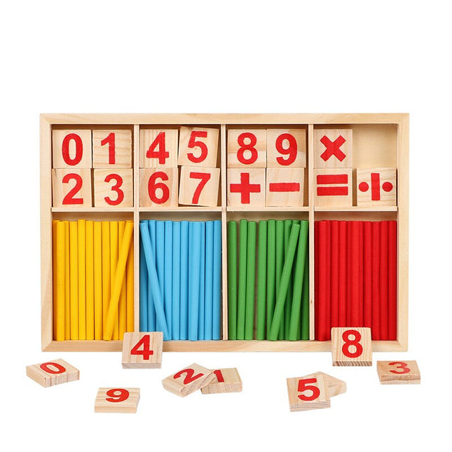 Montessori Wooden Math Toys for Toddlers – 3-in-1 Number Puzzle, Color Sorting & Magnetic Fishing Game – Preschool Early Learning Educational Set