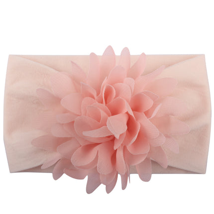 Baby Girl Chiffon Flower Headband – Soft Elastic Floral Hair Accessory – Cute Princess Headpiece for Newborns & Toddlers