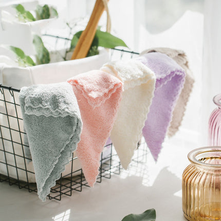 Cute Animal Microfiber Hand Towel for Kids – Ultra Soft & Absorbent Hanging Face Towel – Quick-Dry Small Square for Bathroom, Nursery & School