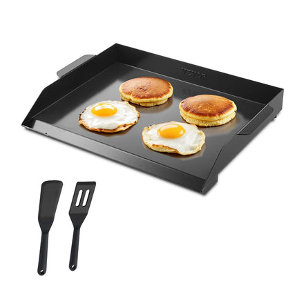 22x16" Carbon Steel Flat Top Griddle – Large Universal BBQ Grill Pan for Outdoor Cooking & Camping