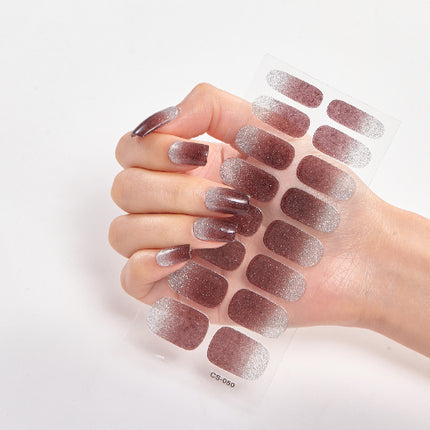 16-Piece DIY Manicure Stickers – No-Dry Time Waterproof Nail Wraps for Busy Lifestyles