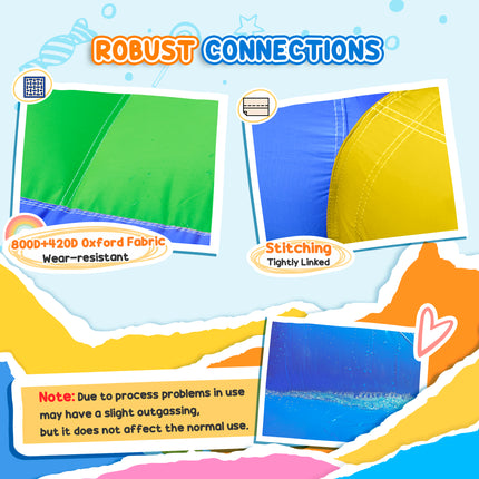 6-in-1 Inflatable Water Slide & Bounce House – Giant Bouncing Castle with Water Cannon, Climbing Wall & Splash Pool – Heavy Duty Outdoor Fun for Kids