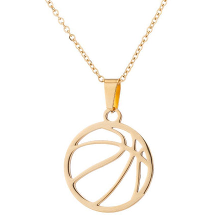 Stainless Steel Volleyball Pendant Necklace – Durable & Hypoallergenic Sports Jewelry – Perfect Gift for Volleyball Players & Enthusiasts