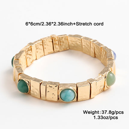 Bracelet with retro geometric styling displayed in product photography