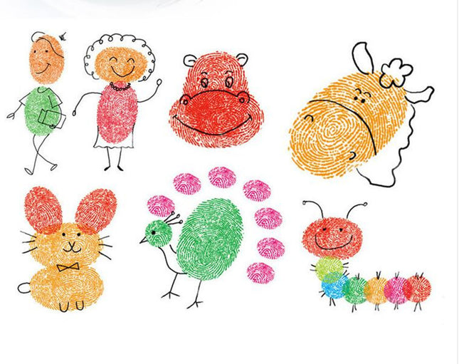Washable Finger Paint Pad for Kids – Non-Toxic Rainbow Ink Pad for Fingerprinting – Safe Sensory Art Supplies for Toddlers & Preschoolers