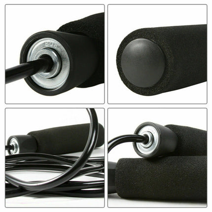 Professional Speed Jump Rope – Tangle-Free Ball Bearing Skipping Rope – Adjustable High-Speed Fitness Rope for Boxing & MMA